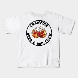 CRAWFISH BEER & BOIL CREW Kids T-Shirt